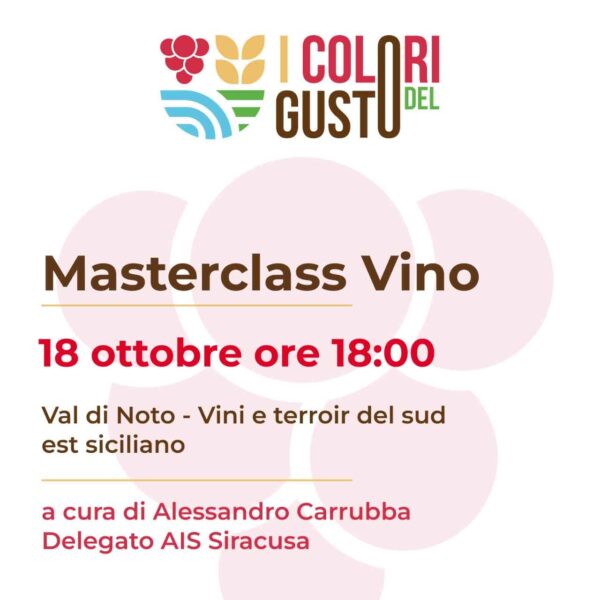 colori del gusto masterclass val di noto