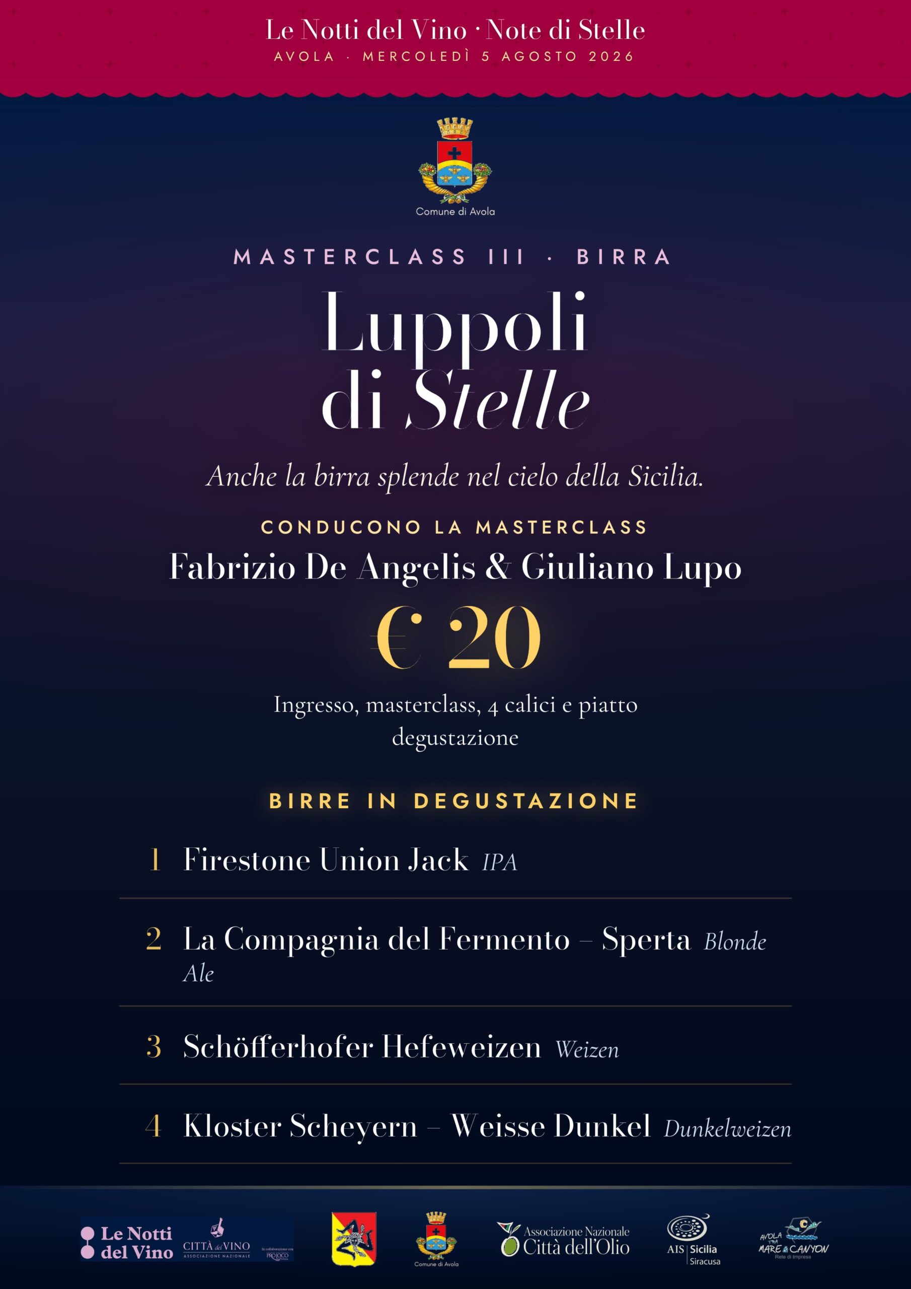 Masterclass, birra, Sicilia, Avola